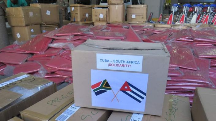 أرسلت جنوب أفريقيا معدات واقية وإمدادات أخرى للمرافق الصحية الكوبية